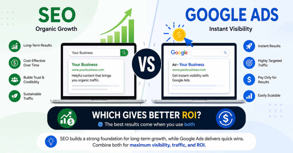 SEO vs Google Ads: Which Gives Better ROI?